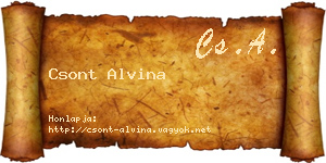 Csont Alvina névjegykártya
